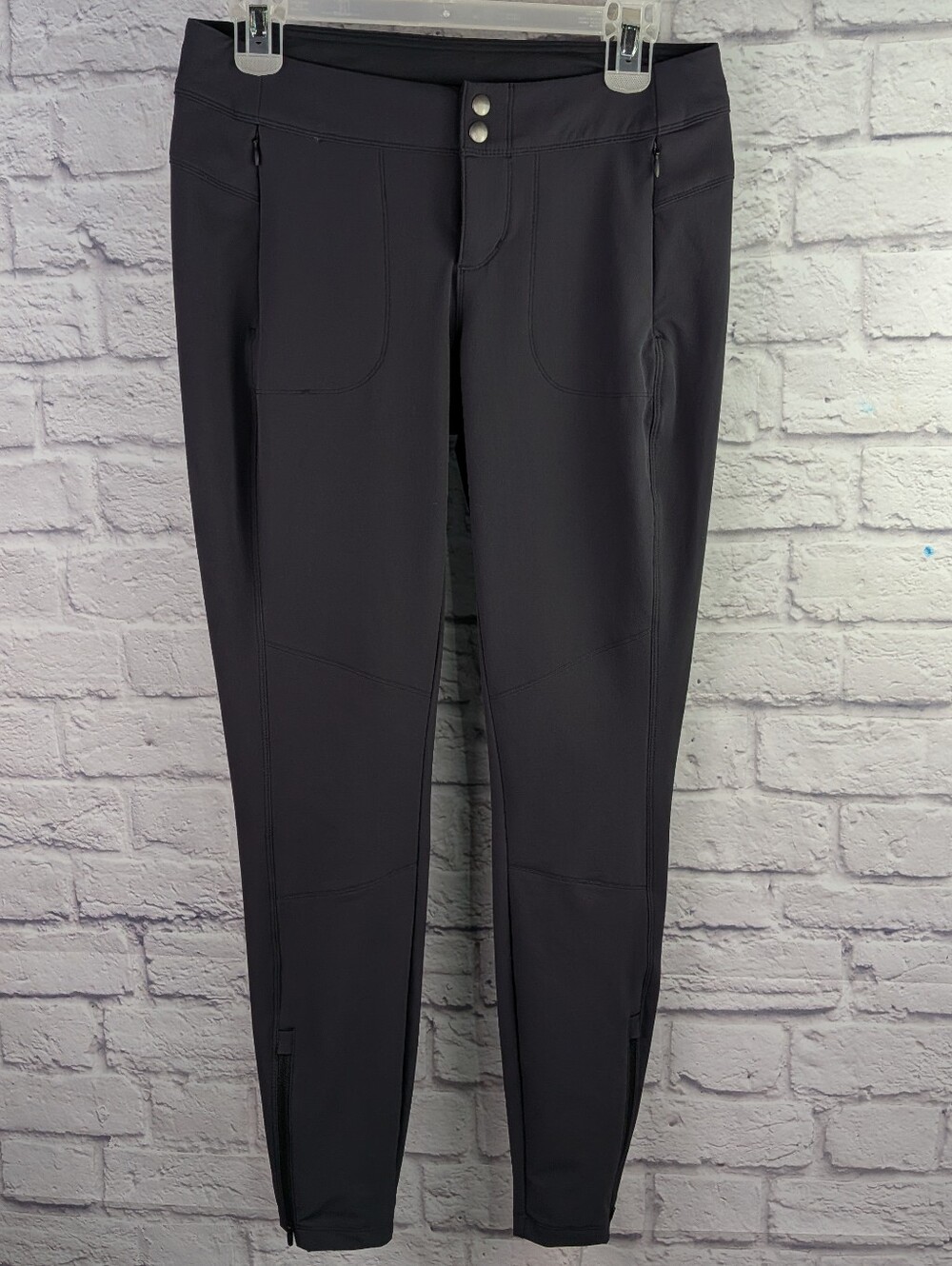 Kuhl Transcendr Skinny Pants Womens 4 Reg Charcoal Stretch Softshell Zip Ankle